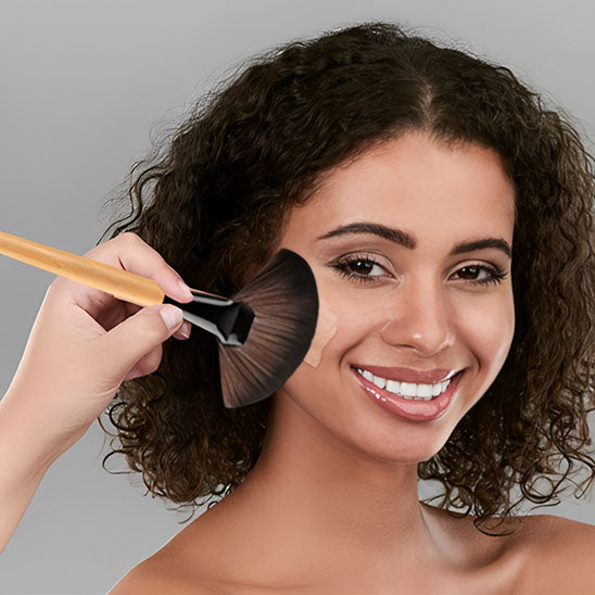 pinceaux maquillage application produit - lot de pinceaux a fond de teint, blush et creme