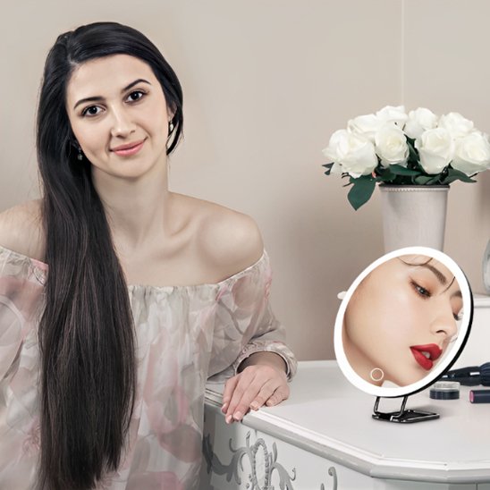 miroir maquillage LED 10X | GlamLight