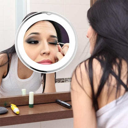 miroir maquillage LED | Lumineux Grossissant 10x