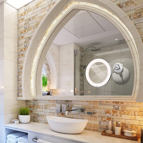 miroir maquillage LED | Lumineux Grossissant 10x