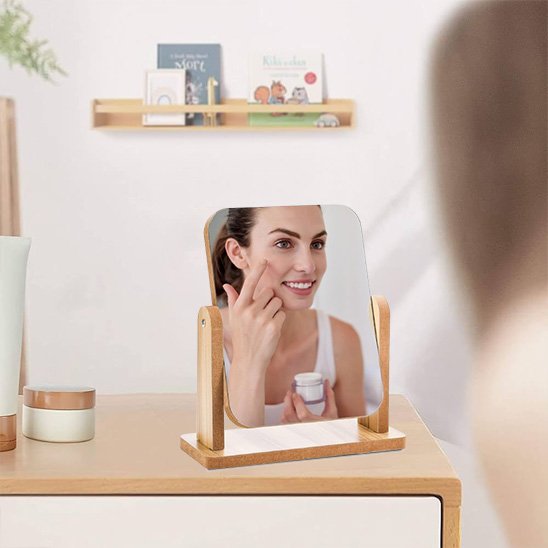 miroir maquillage lumineux LED 3 en 1 | Grossissement ajustable