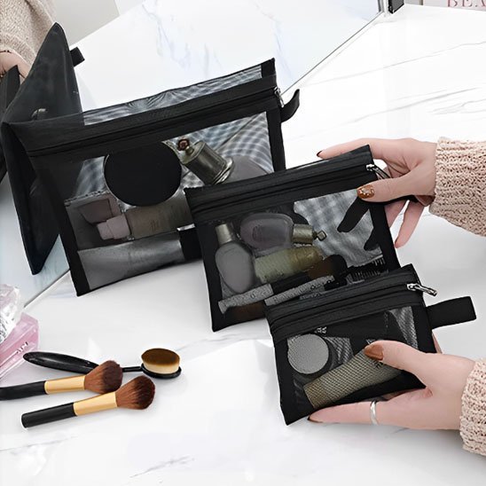 trousse maquillage en maille nomadel