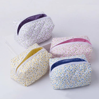 trousse maquillage fleurie elegante 4 couleurs